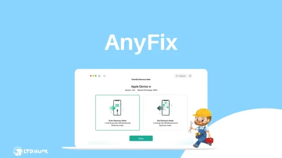 AnyFix - LTD Dashboard Overview - Utility Hub Desktop Apps