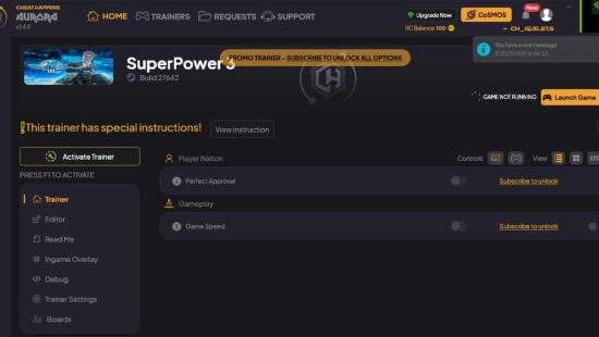 Cheat Happens - Dashboard Snapshot - Web Apps