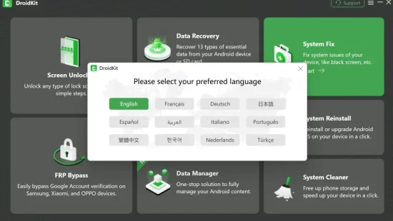 DroidKit - LTD Tool Dashboard - Backup & Recovery Android Apps