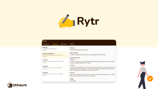 public-Rytr Lifetime Deal Content Creation Tool