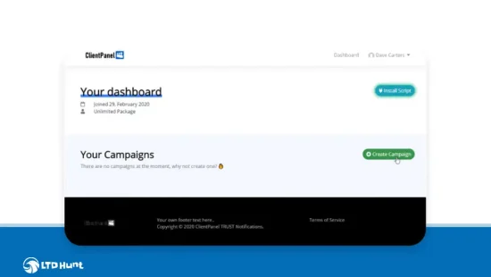 Trust notifications - LTD Deals - Customer Support Web Apps