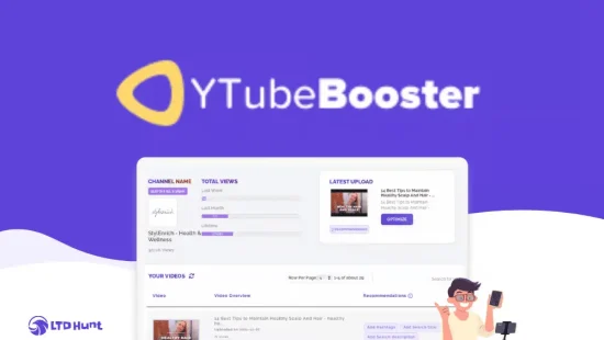 YTubeBooster - LTD Dashboard Overview - Reward & Gamification Web Apps